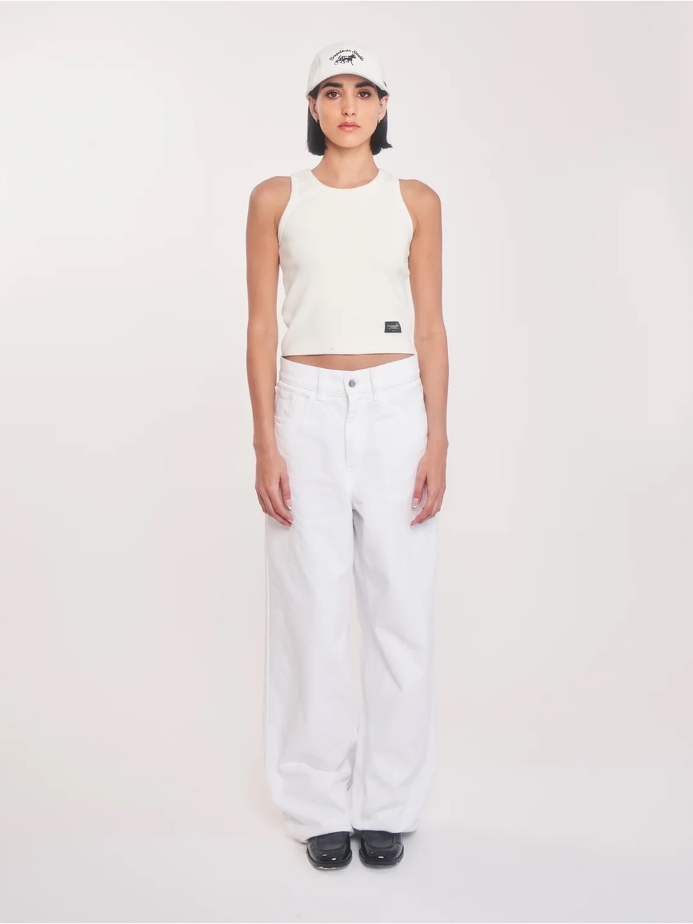 SIEGELMAN STABLE Unisex Denim Coaches Pant White Size XS / 28 VGUC